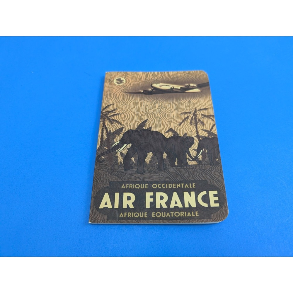 Air France Afrique Elephant Blank Retro Travel Journal Notebook Stationery Gift